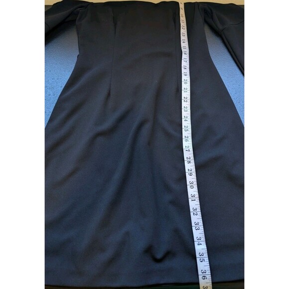 Adrianna Papell Mini Dress Black Long Sleeve Classic Casual Office US Size 6 - Picture 6 of 11
